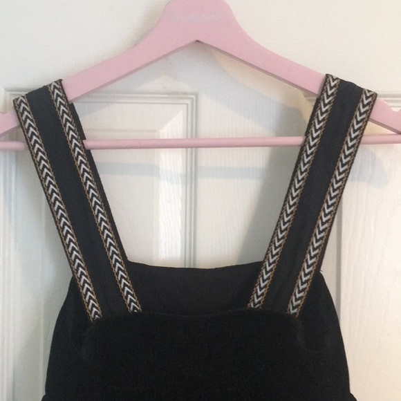 Free People Vintage Black Velvet Embroidered Tunic Slip Dress - XS - Picture 10 of 16